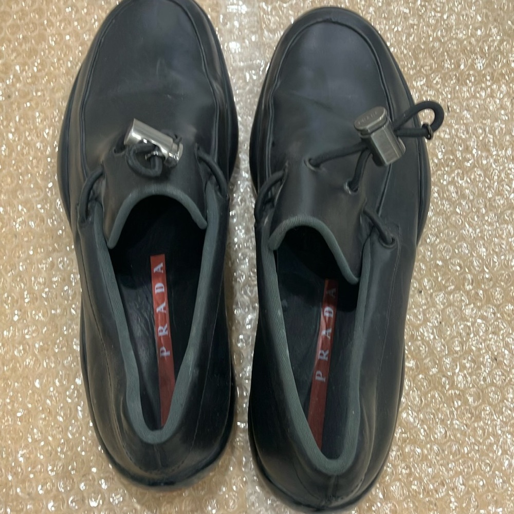Prada loafers with a toggle